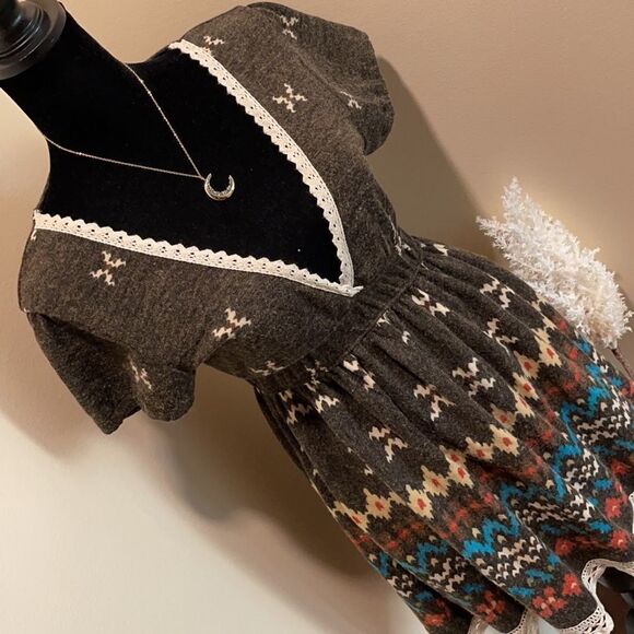 🌻 Hazel by Anthropologie | V-Neck Plunge Tunic Mini Dress, Size S - Picture 2 of 9